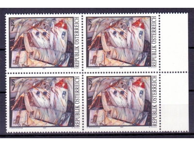 Österreich 1997 Modern Kunst 4er Block / **