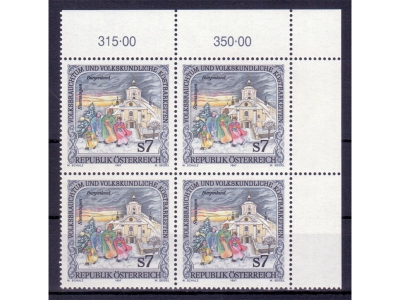 Österreich 1997 Volksbrauchtum 4er Block / **